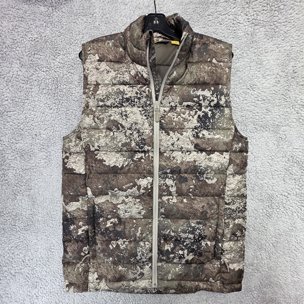 Cabela's Thinsulate Puffy Camo Vest Men's Small‎ True Timber Strata